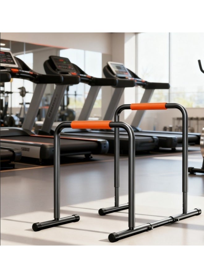 RION Heavy-Duty Parallel Dip Bars – Home Gym Strength Training Equipment Stand for Dips, Push-Ups, L-Sits, Triceps, Chest & Shoulder Workouts (Black) - Image 2